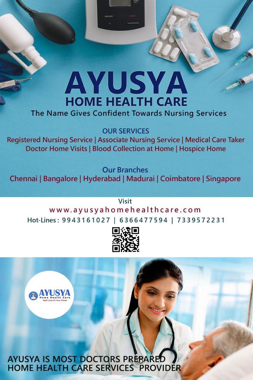 Ayusya Home Health Care Pvt Ltd-Bangalore-Chennai-Madurai-Coimbatore